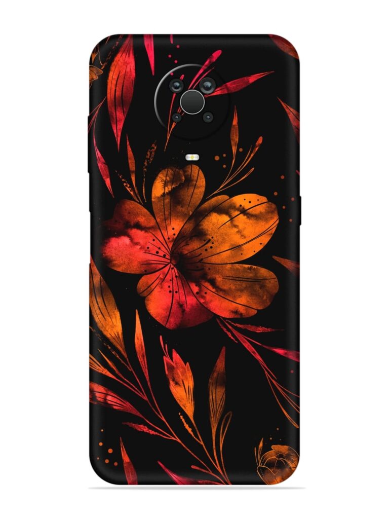 Red Flower Painting Soft Silicone Case for Nokia G20 Zapvi