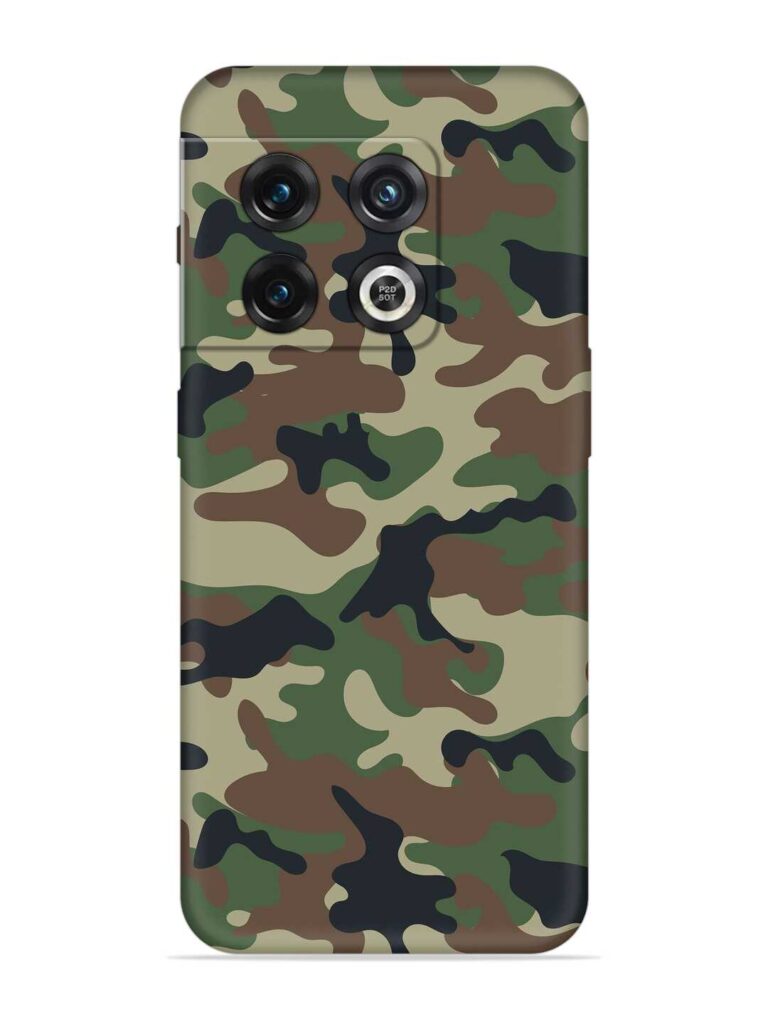 Army Military Camouflage Dark Green Soft Silicone Case for OnePlus 10 Pro (5G) Zapvi