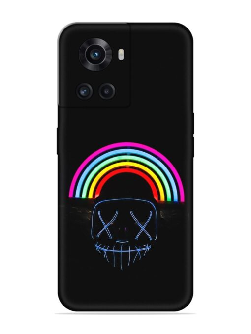 Mask Rainbow Soft Silicone Case for OnePlus 10R (5G) Zapvi