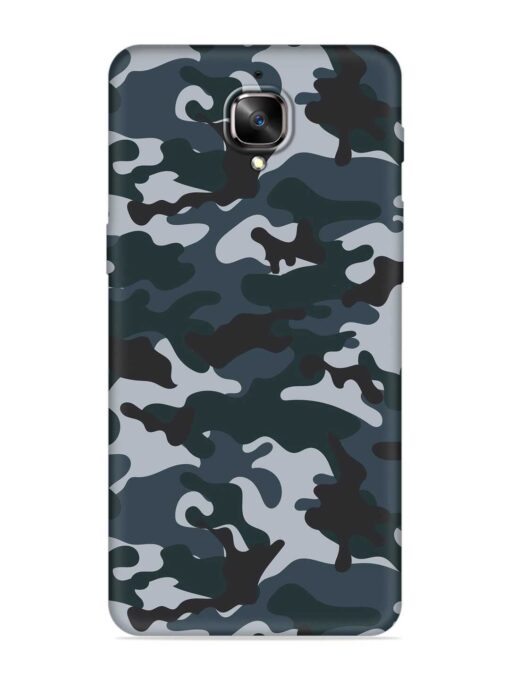 Dark Blue Army Military Art Soft Silicone Case for OnePlus 3 Zapvi