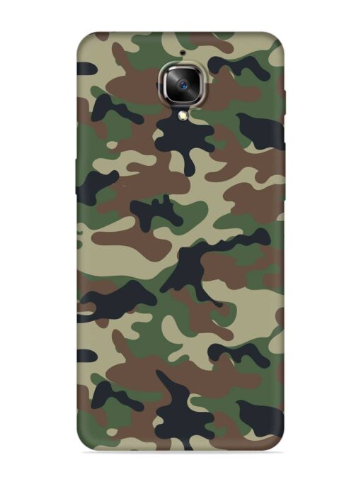 Army Military Camouflage Dark Green Soft Silicone Case for OnePlus 3 Zapvi