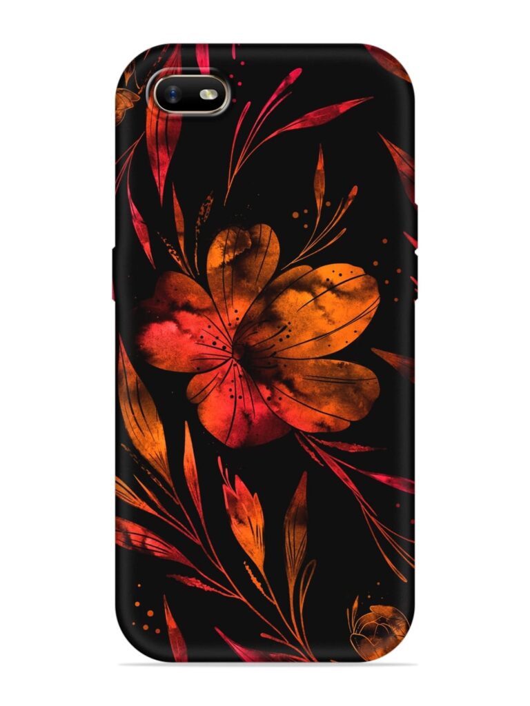 Red Flower Painting Soft Silicone Case for Oppo A1K Zapvi
