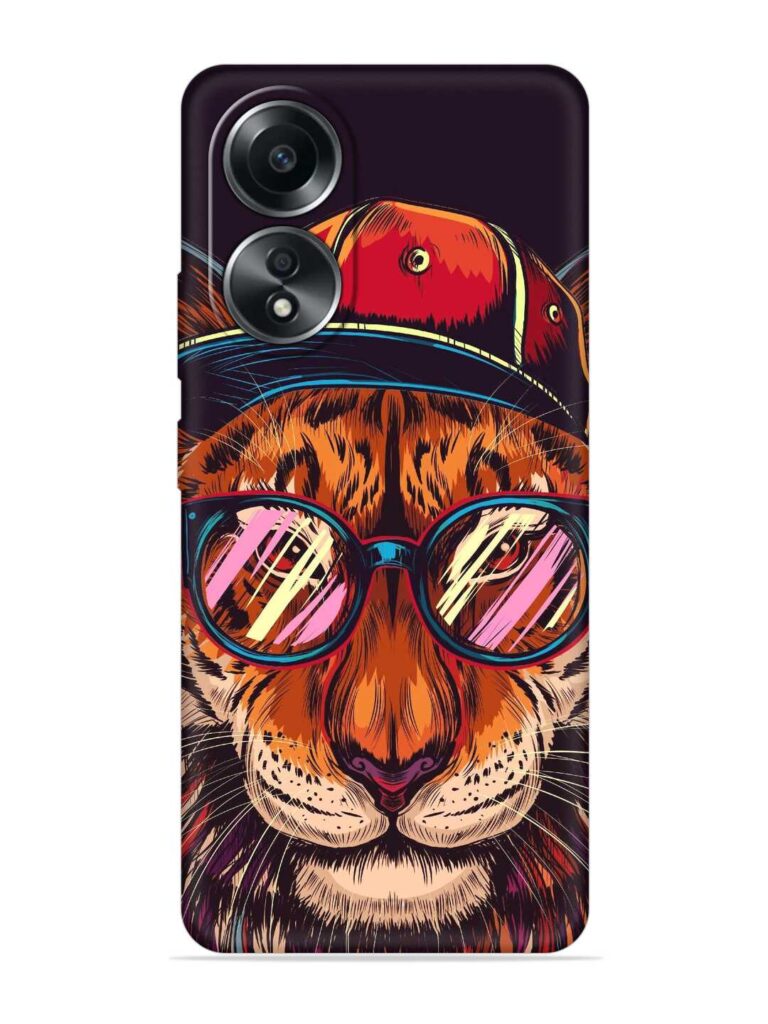 Lion Vector Colorful Soft Silicone Case for Oppo A38 Zapvi