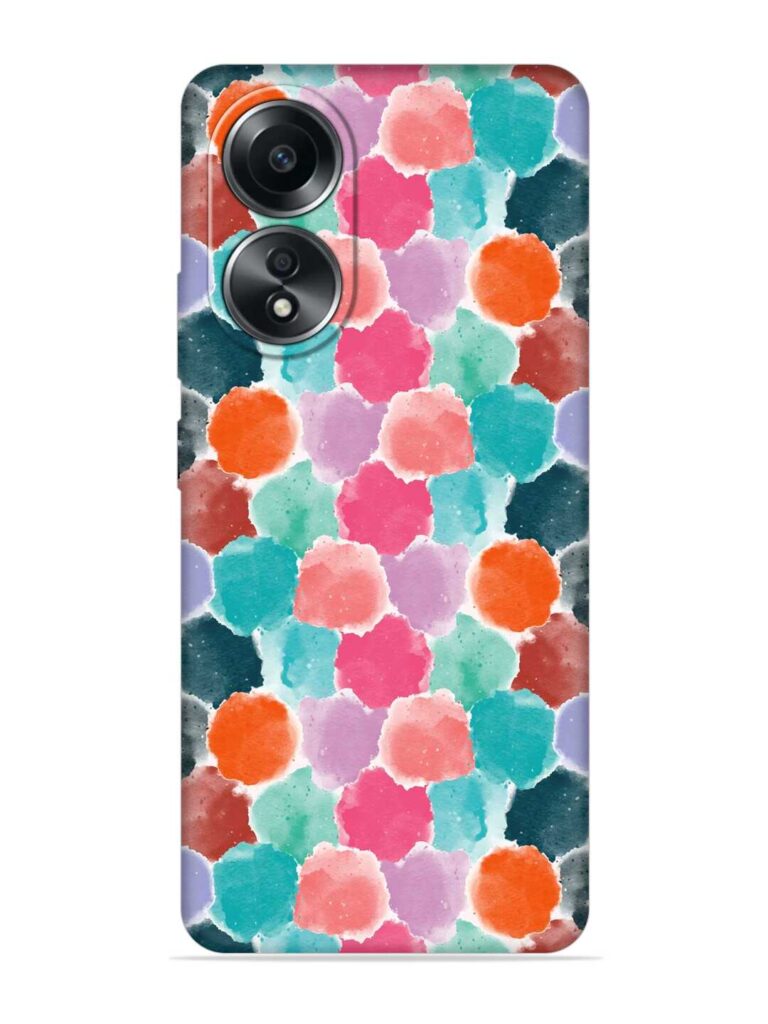 Colorful Seamless Pattern Soft Silicone Case for Oppo A38 Zapvi