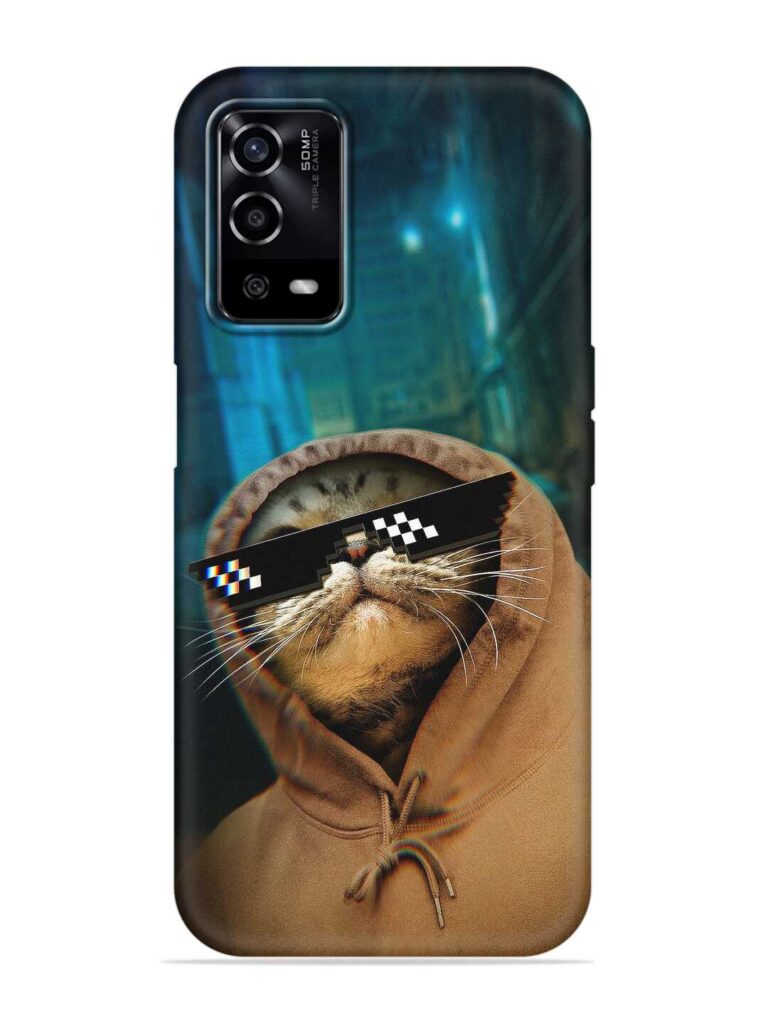 Thug Life Cat Soft Silicone Case for Oppo A55 Zapvi