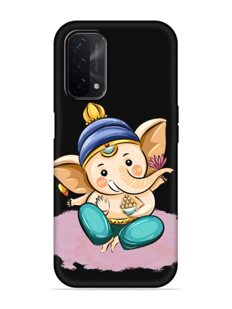 Bal Ganesh Vector Art Soft Silicone Case for Oppo A74 (5G) Zapvi