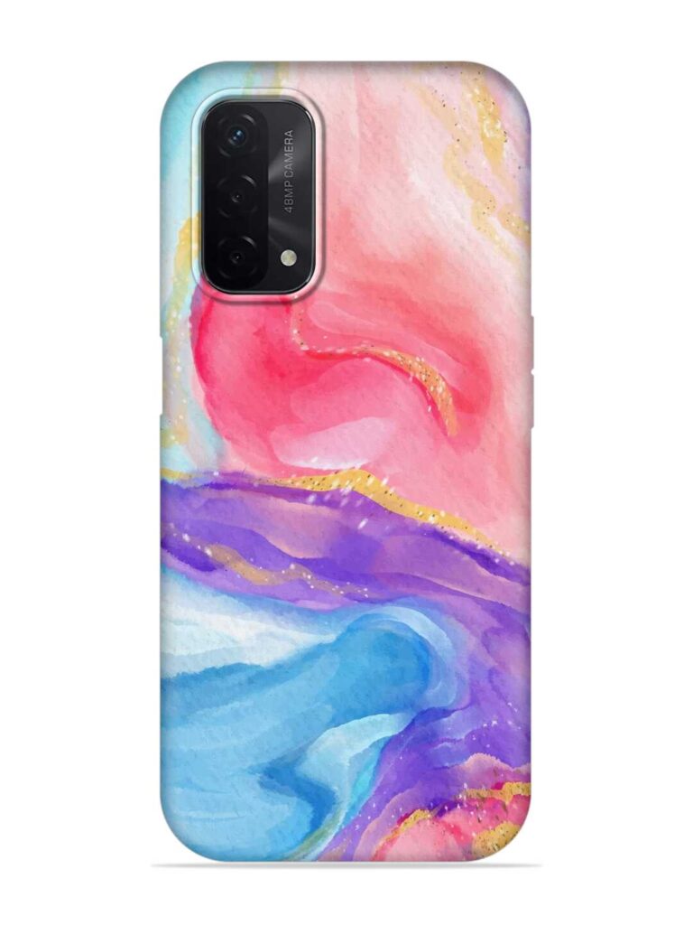 Watercolor Gradient Soft Silicone Case for Oppo A74 (5G) Zapvi