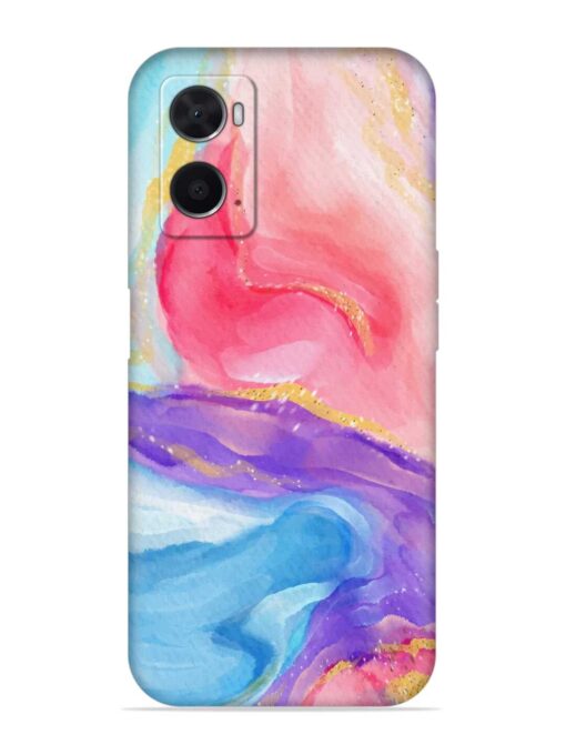 Watercolor Gradient Soft Silicone Case for Oppo A76 Zapvi