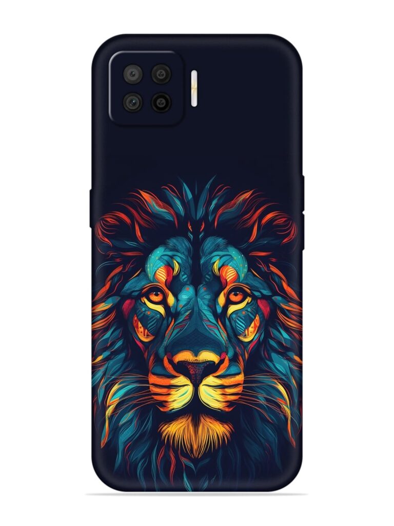 Colorful Lion Soft Silicone Case for Oppo F17 Pro Zapvi