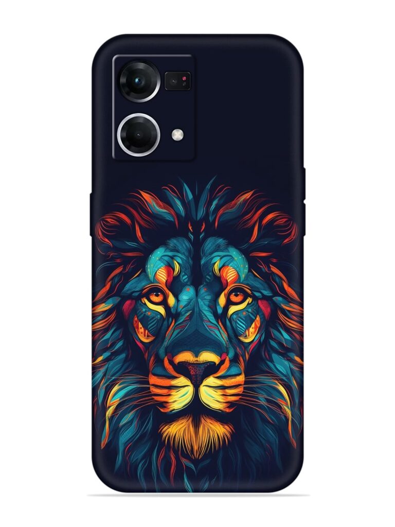 Colorful Lion Soft Silicone Case for Oppo F21s Pro (4G) Zapvi