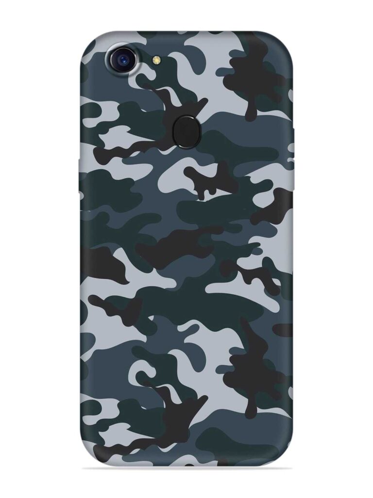 Dark Blue Army Military Art Soft Silicone Case for Oppo F7 Zapvi