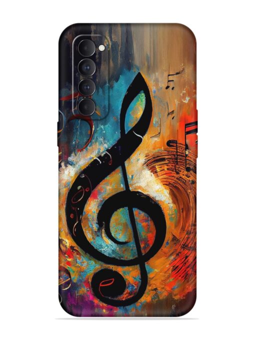 Music Notes Painting Soft Silicone Case for Oppo Reno 4 Pro Zapvi