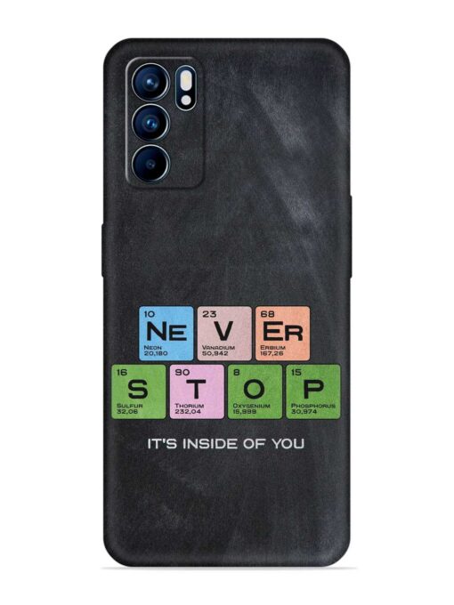 Never Stop It'S Inside Of You Soft Silicone Case for Oppo Reno 6 (5G) Zapvi