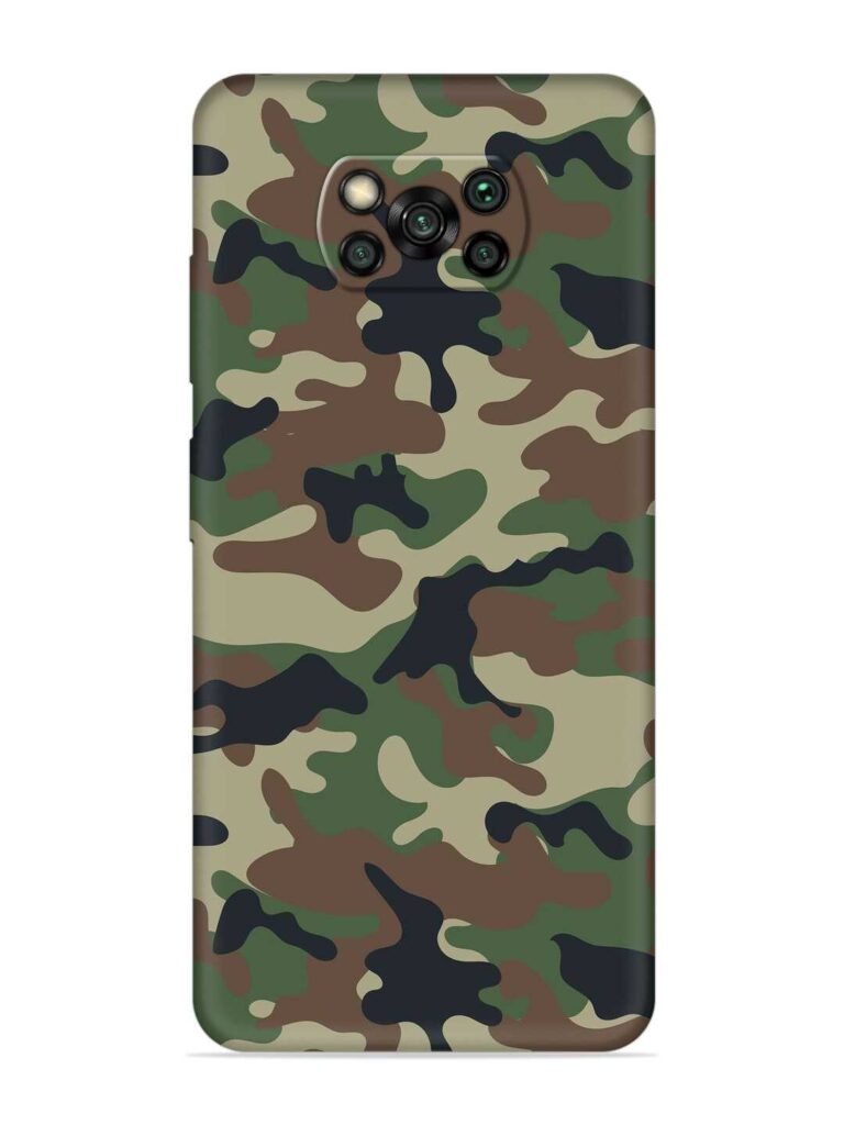 Army Military Camouflage Dark Green Soft Silicone Case for Poco X3 Pro Zapvi