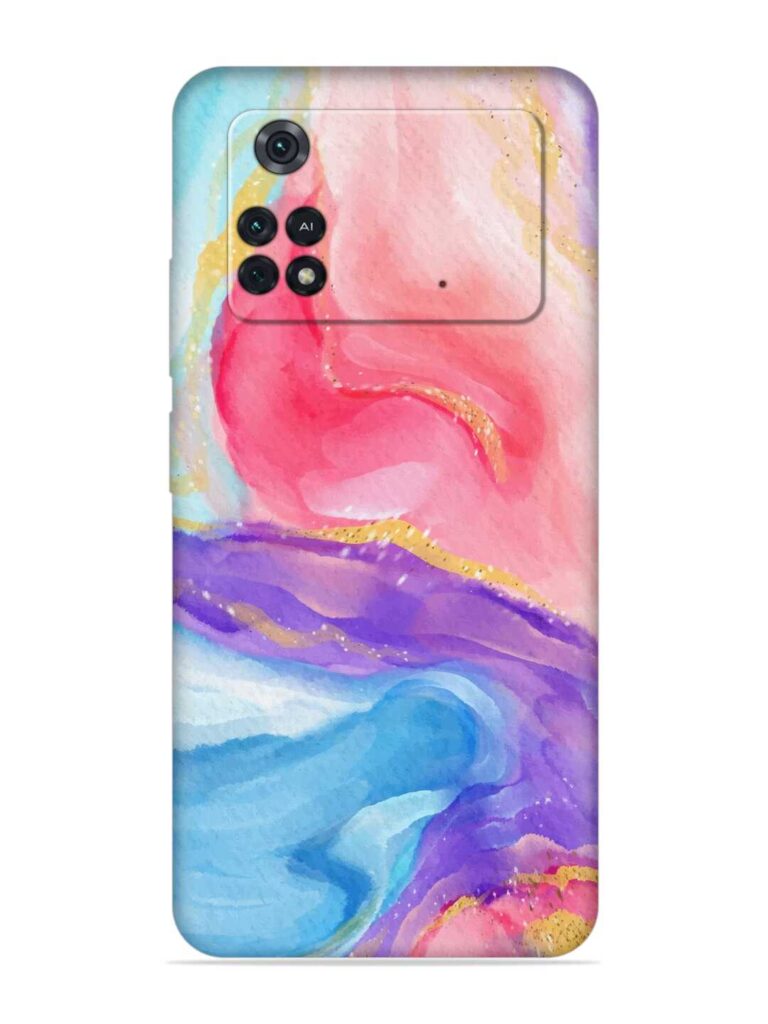 Watercolor Gradient Soft Silicone Case for Poco X4 Pro (5G) Zapvi