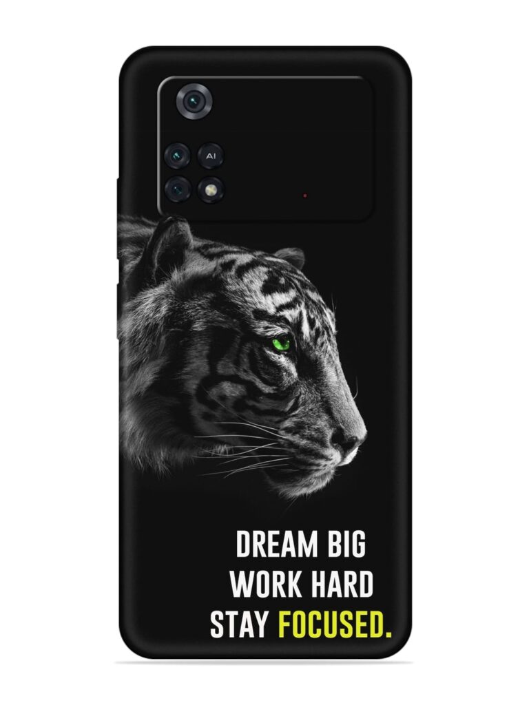 Dream Big Work Hard Soft Silicone Case for Poco X4 Pro (5G) Zapvi
