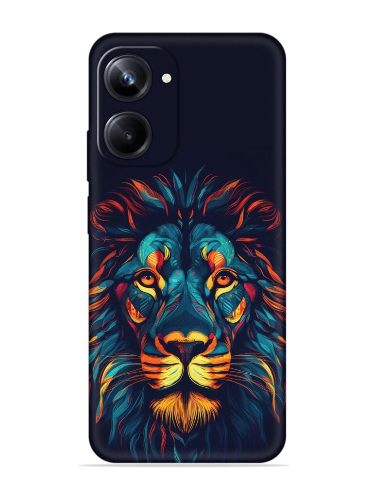Colorful Lion Soft Silicone Case for Realme 10 Pro (5G) Zapvi