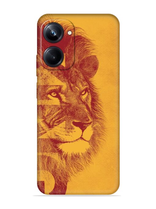 Gold Lion Crown Art Soft Silicone Case for Realme 10 Pro (5G) Zapvi