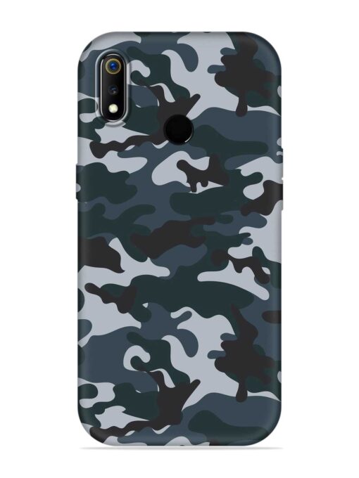 Dark Blue Army Military Art Soft Silicone Case for Realme 3i Zapvi