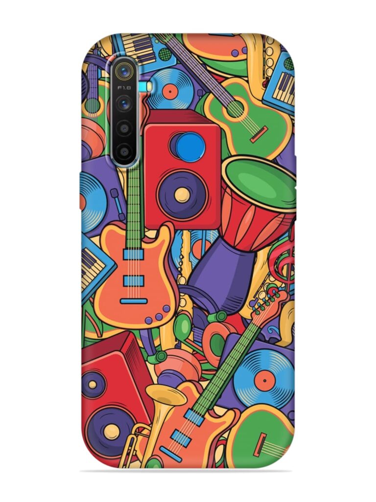 Colorful Music Art Soft Silicone Case for Realme 5 Pro Zapvi