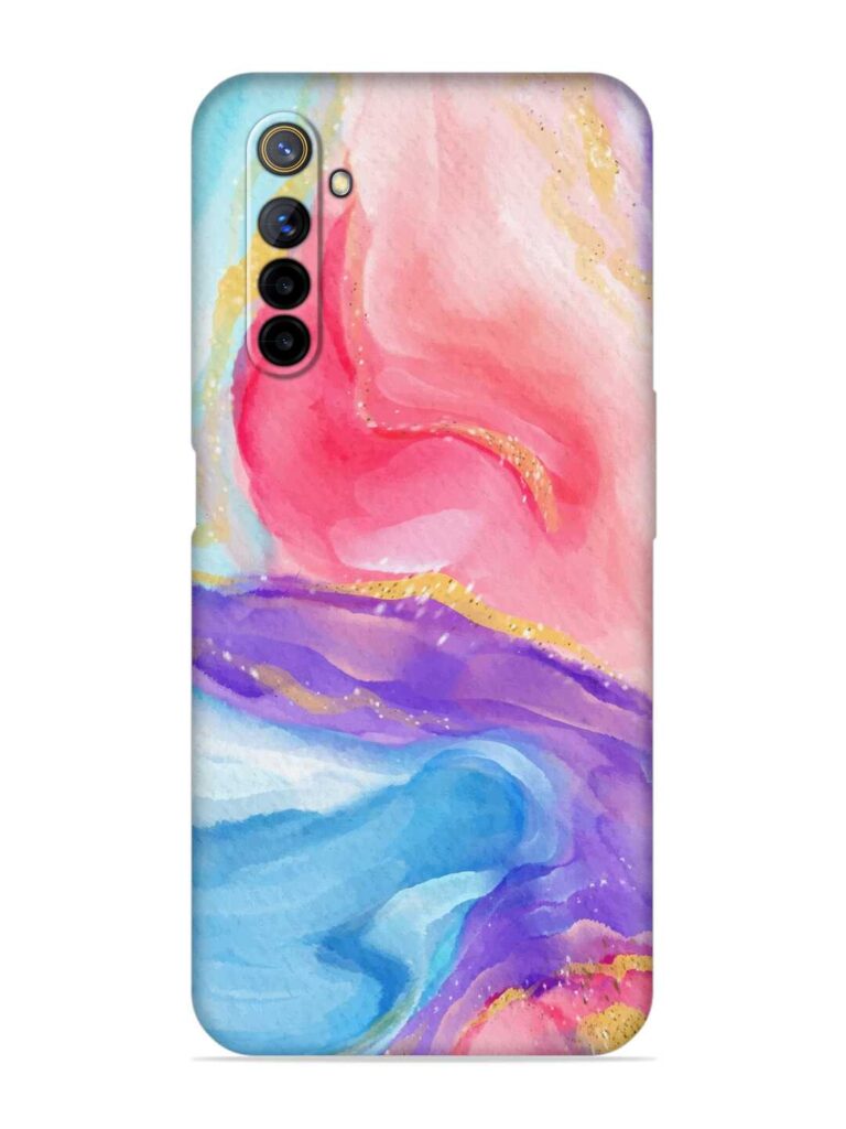 Watercolor Gradient Soft Silicone Case for Realme 6i Zapvi