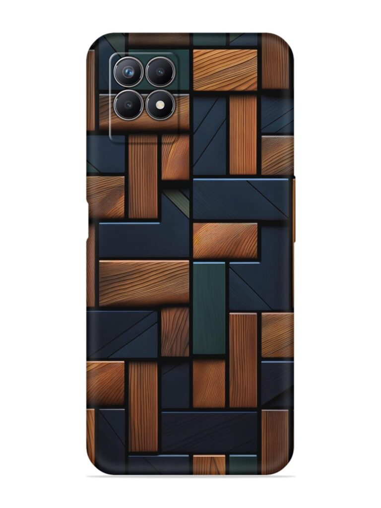 Wooden Background Cubes Soft Silicone Case for Realme 8i Zapvi