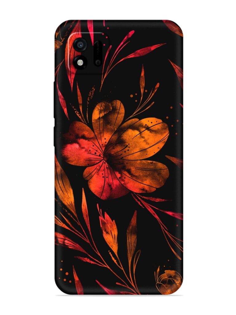 Red Flower Painting Soft Silicone Case for Realme C20 Zapvi