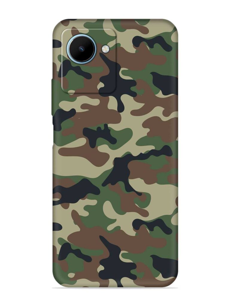 Army Military Camouflage Dark Green Soft Silicone Case for Realme C30s Zapvi