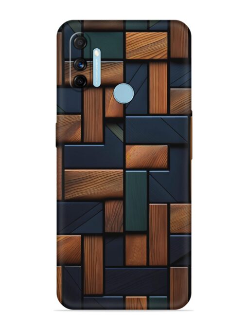 Wooden Background Cubes Soft Silicone Case for Realme Narzo 10A Zapvi