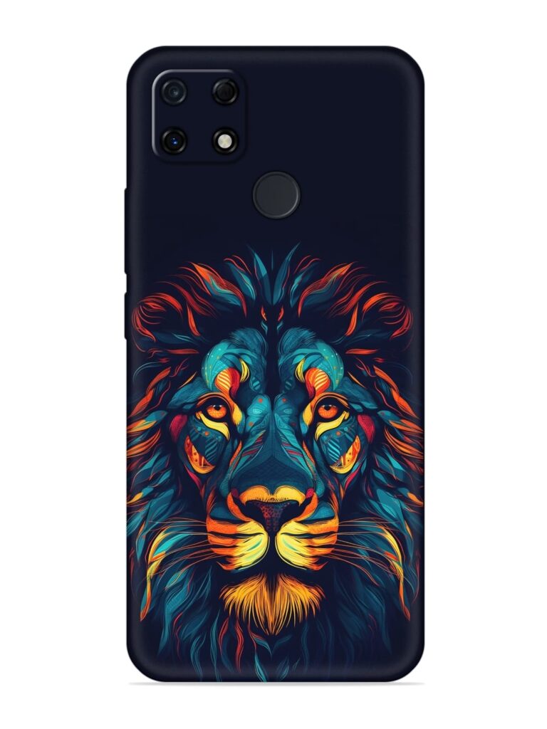 Colorful Lion Soft Silicone Case for Realme Narzo 30A Zapvi