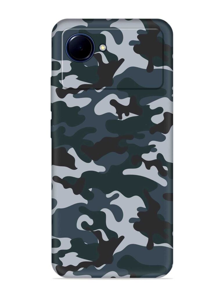 Dark Blue Army Military Art Soft Silicone Case for Realme Narzo 50i Prime Zapvi