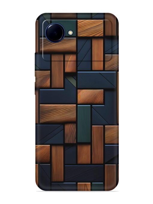Wooden Background Cubes Soft Silicone Case for Realme Narzo 50i Prime Zapvi