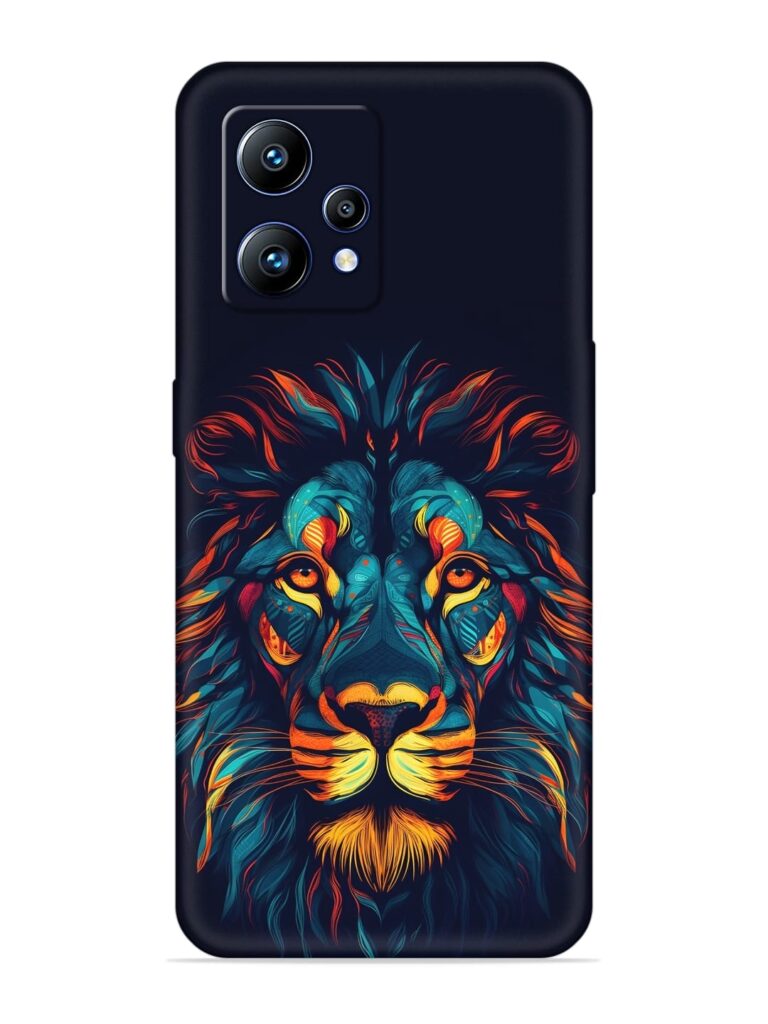 Colorful Lion Soft Silicone Case for Realme Narzo 50 Pro Zapvi