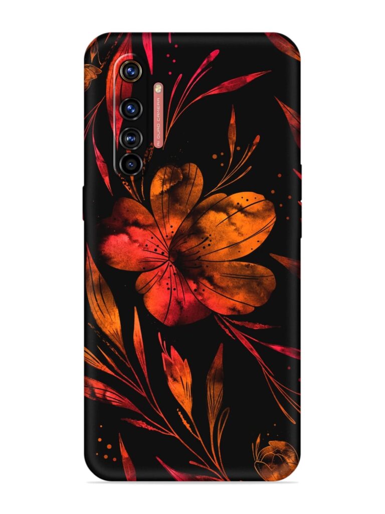 Red Flower Painting Soft Silicone Case for Realme X50 Pro Zapvi