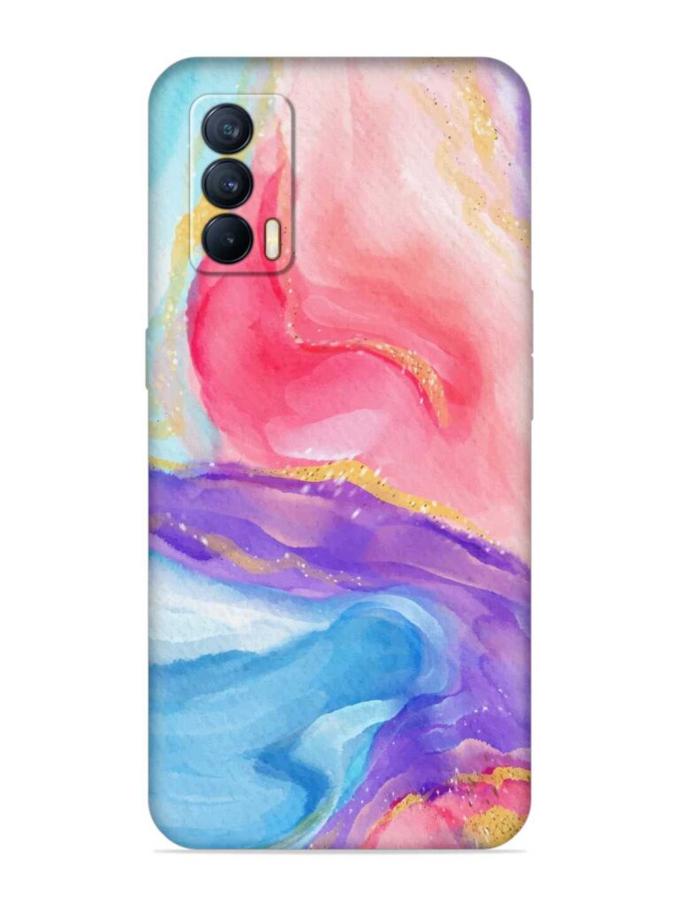 Watercolor Gradient Soft Silicone Case for Realme X7 (5G) Zapvi