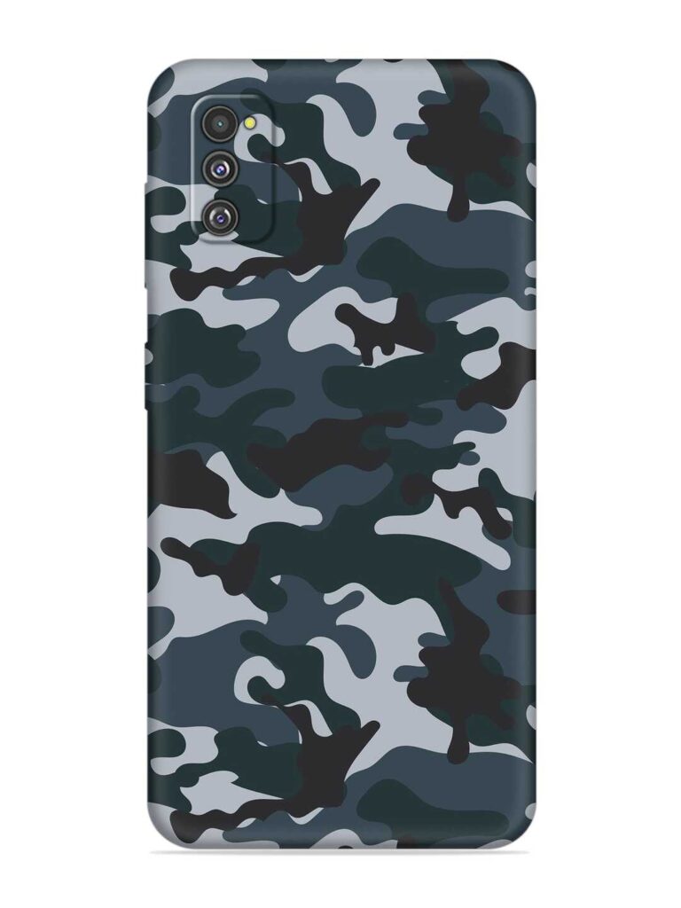 Dark Blue Army Military Art Soft Silicone Case for Samsung Galaxy A03s Zapvi