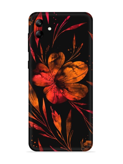 Red Flower Painting Soft Silicone Case for Samsung Galaxy A04 Zapvi
