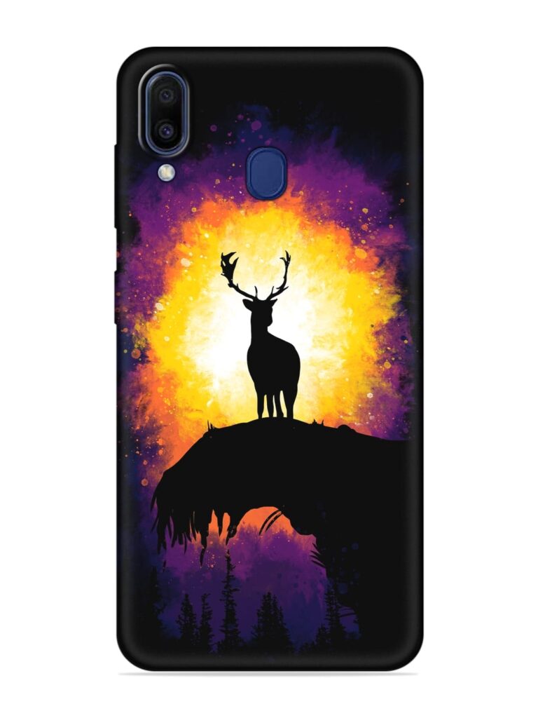 Elk Animal Art Soft Silicone Case for Samsung Galaxy A20 Zapvi