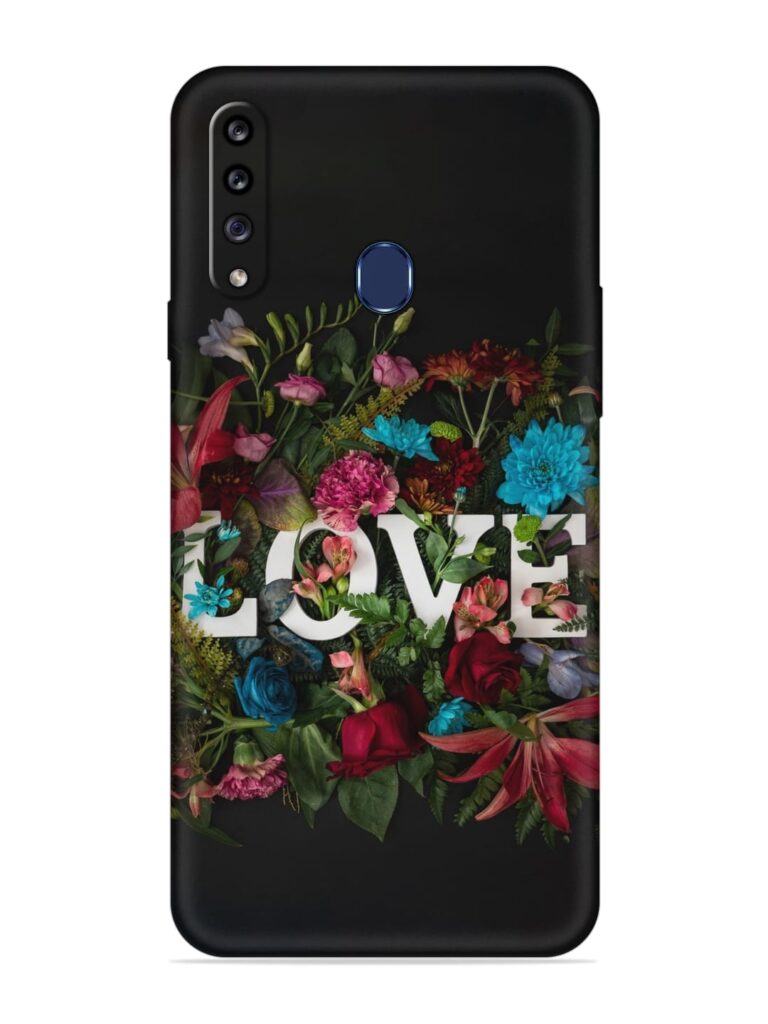 Lover Flower Art Soft Silicone Case for Samsung Galaxy A20s Zapvi