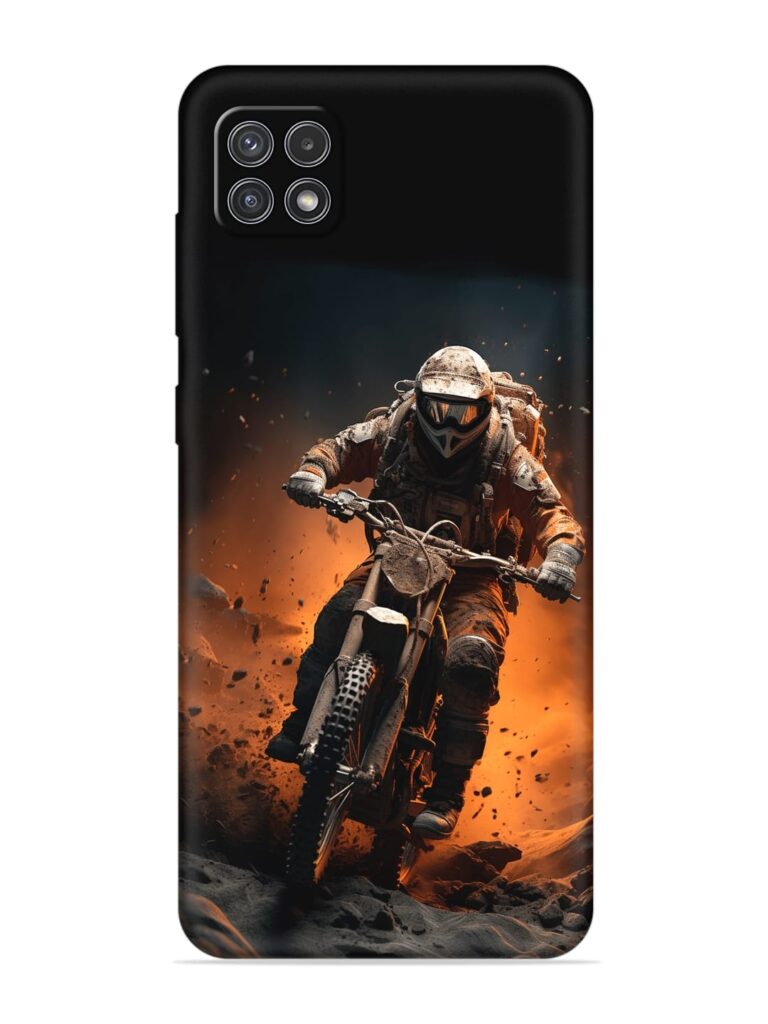 Motorcycle Stunt Art Soft Silicone Case for Samsung Galaxy A22 (5G) Zapvi