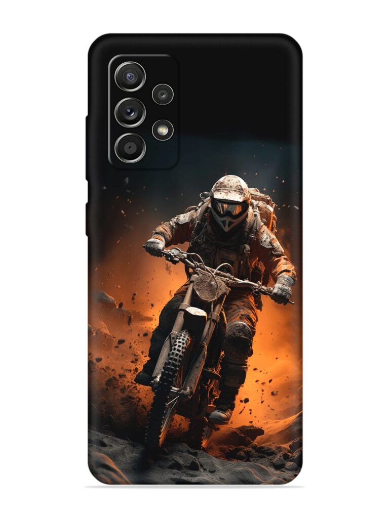 Motorcycle Stunt Art Soft Silicone Case for Samsung Galaxy A52s (5G) Zapvi
