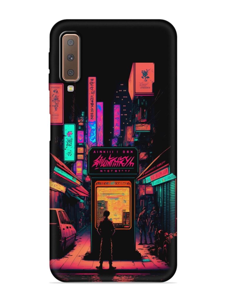 Retro Vibe Of Tokyo Soft Silicone Case for Samsung Galaxy A7 (2018) Zapvi