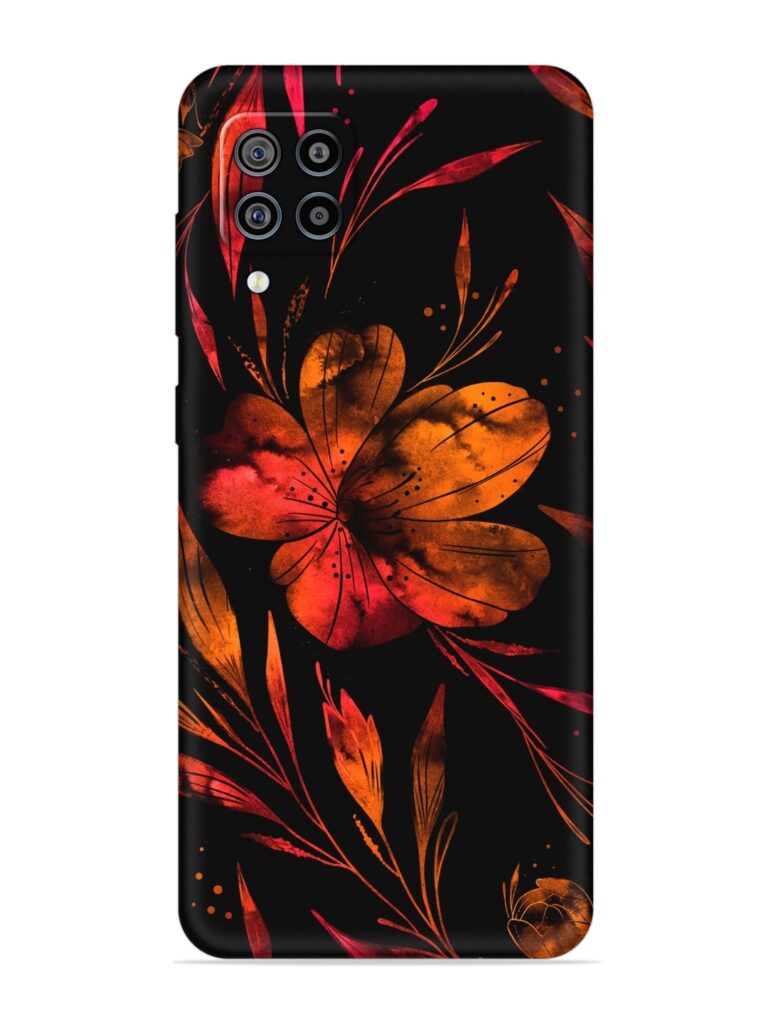 Red Flower Painting Soft Silicone Case for Samsung Galaxy F22 Zapvi
