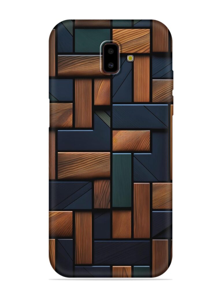 Wooden Background Cubes Soft Silicone Case for Samsung Galaxy J6 Prime Zapvi