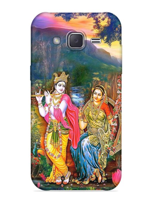 Radha Krishna Painting Soft Silicone Case for Samsung Galaxy J7 (2015) Zapvi