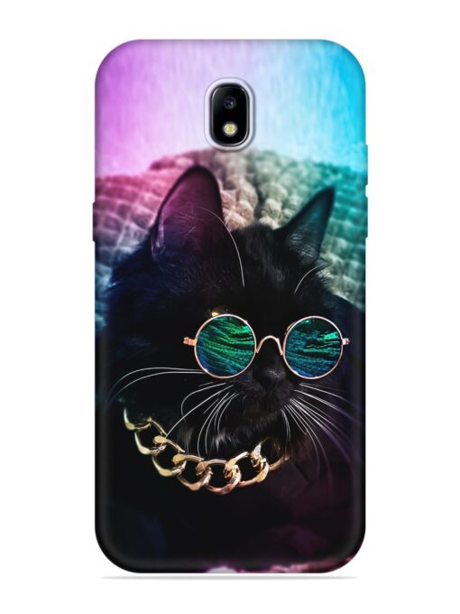 Black Cat Soft Silicone Case for Samsung Galaxy J7 (2017) Zapvi
