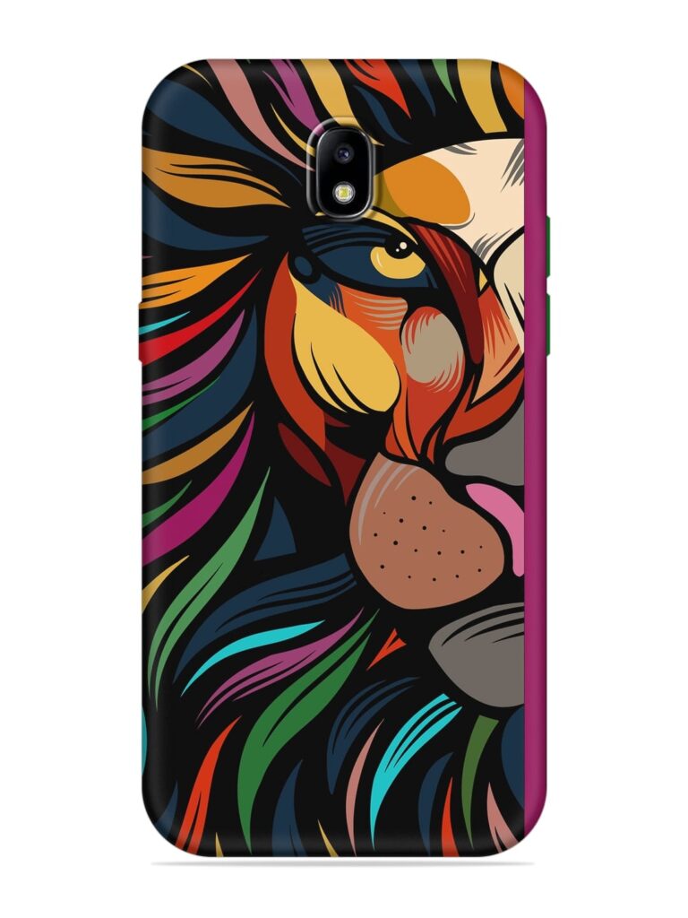 Trippy Lion Art Soft Silicone Case for Samsung Galaxy J7 (2017) Zapvi