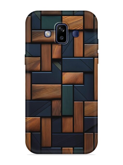 Wooden Background Cubes Soft Silicone Case for Samsung Galaxy J7 Duo Zapvi