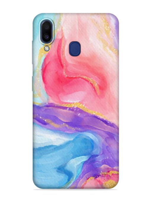 Watercolor Gradient Soft Silicone Case for Samsung Galaxy M20 Zapvi