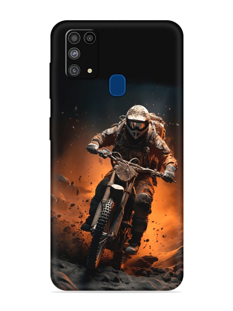 Motorcycle Stunt Art Soft Silicone Case for Samsung Galaxy M31 Zapvi
